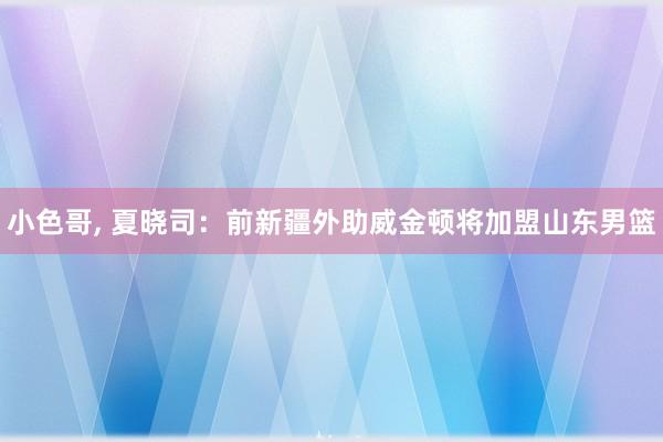 小色哥， 夏晓司：前新疆外助威金顿将加盟山东男篮