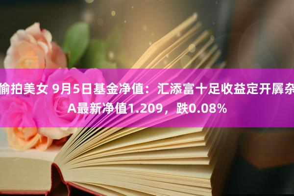 偷拍美女 9月5日基金净值：汇添富十足收益定开羼杂A最新净值1.209，跌0.08%