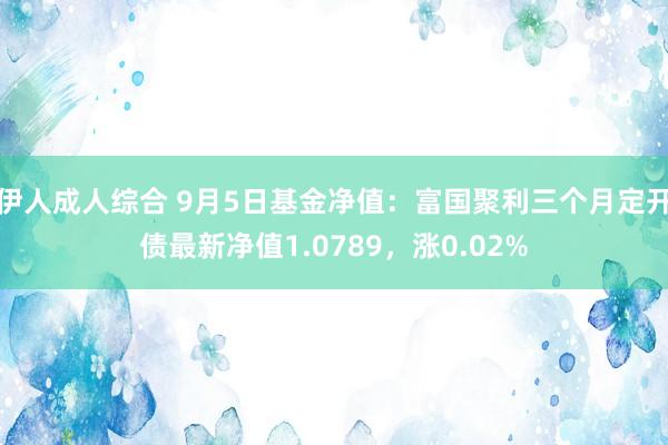 伊人成人综合 9月5日基金净值：富国聚利三个月定开债最新净值1.0789，涨0.02%